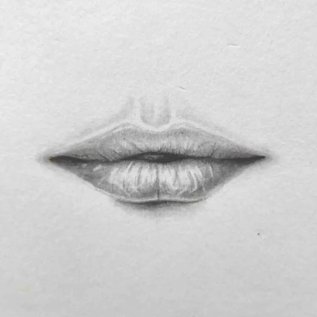 sad lip drawing